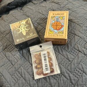 Tarot cards, witch runes,